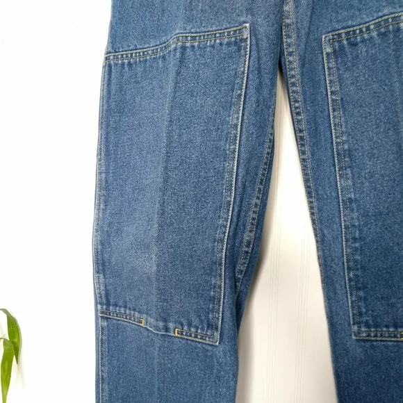 Tommy Hilfiger Blue Jeans Womens Size 9 Cargo Straight Leg Knee Patches - Picture 11 of 14